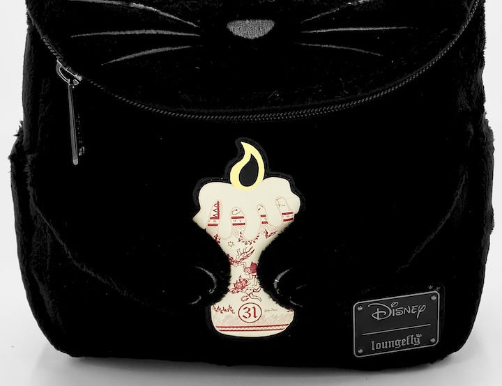 Loungefly Disney Hocus Pocus Binx Mini Backpack Plush Light Up Bag Front Candle