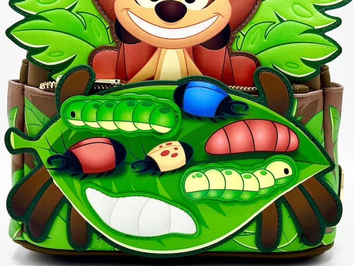Loungefly Disney Lion King Mini Backpack Timon Pumbaa Grubs Bag Front Bottom