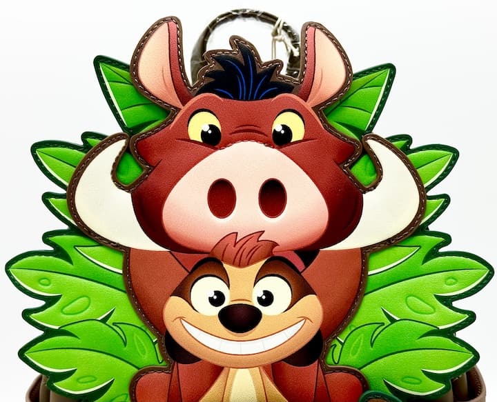 Loungefly Disney Lion King Mini Backpack Timon Pumbaa Grubs Bag Front Middle
