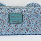 Loungefly Disney Parks Arendelle Aqua Wallet Frozen Blue Sequin Purse Back Standing