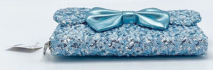 Loungefly Disney Parks Arendelle Aqua Wallet Frozen Blue Sequin Purse Base