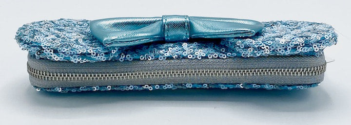 Loungefly Disney Parks Arendelle Aqua Wallet Frozen Blue Sequin Purse Top