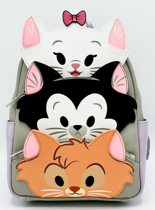 Loungefly Disney Parks Aristocats Mini Backpack Marie Berlioz Toulouse Front Full View