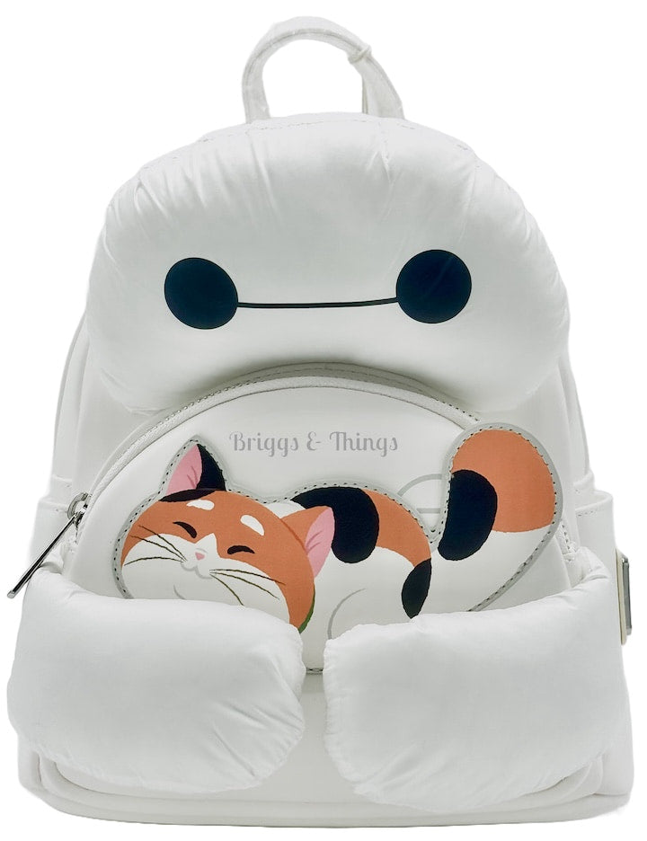 Loungefly Disney Parks Baymax Mochi Mini Backpack Big Hero 6 Front Full View Closed