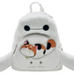 Loungefly Disney Parks Baymax Mochi Mini Backpack Big Hero 6 Front Full View Open