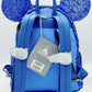 Loungefly Disney Parks Blue Hydrangea Sequin Mini Backpack Bag Straps