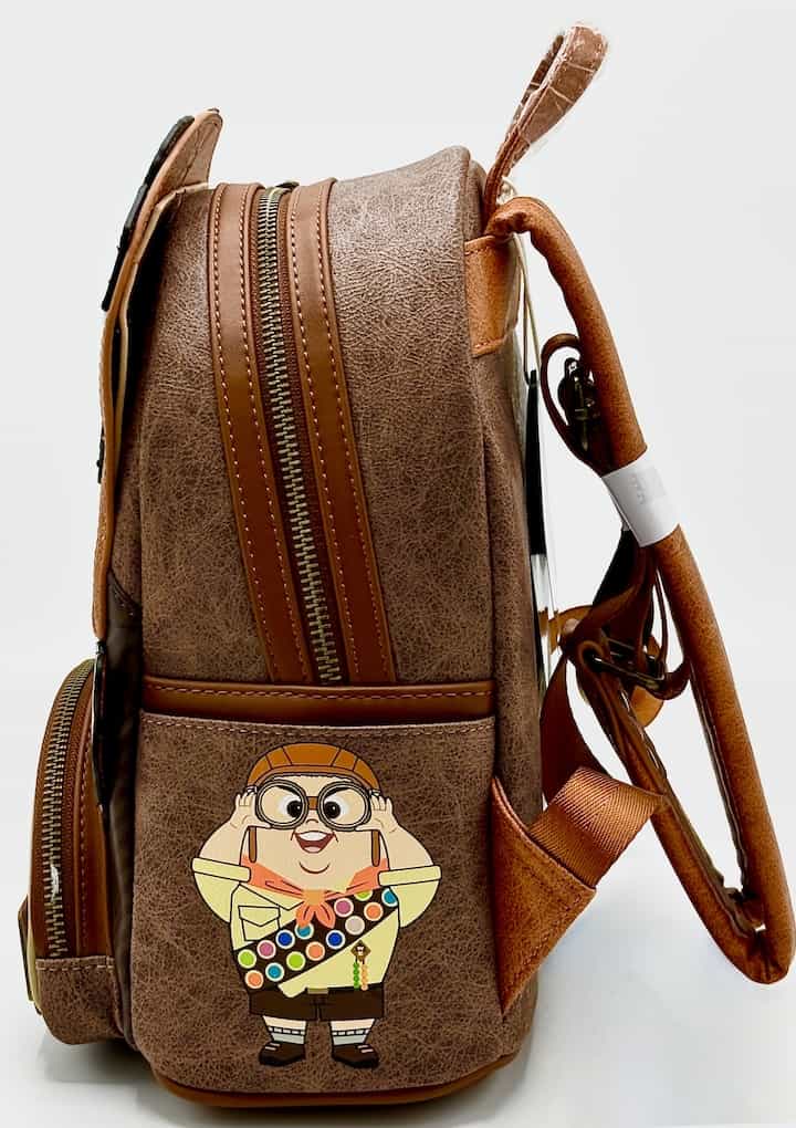 Loungefly Disney Parks Carl Fredricksen Mini Backpack Pixar Up Bag Left Side
