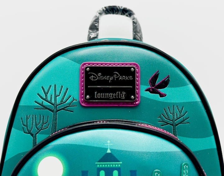 Loungefly Disney Parks Club 33 Haunted Mansion Mini Backpack Bag Backpack Front Enamel Logo