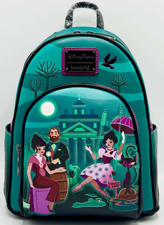 Loungefly Disney Parks Club 33 Haunted Mansion Mini Backpack Bag Backpack Front Full View