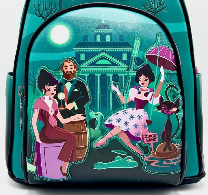 Loungefly Disney Parks Club 33 Haunted Mansion Mini Backpack Bag Backpack Front Pocket