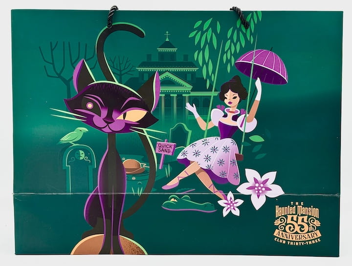 Loungefly Disney Parks Club 33 Haunted Mansion Mini Backpack Bag Paper Bag Back Without Rope