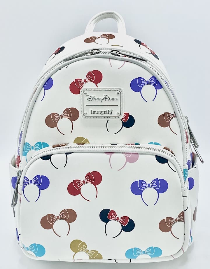 Loungefly Disney Parks Ear Headband Mini Backpack Ears Holder AOP Bag Front Full View