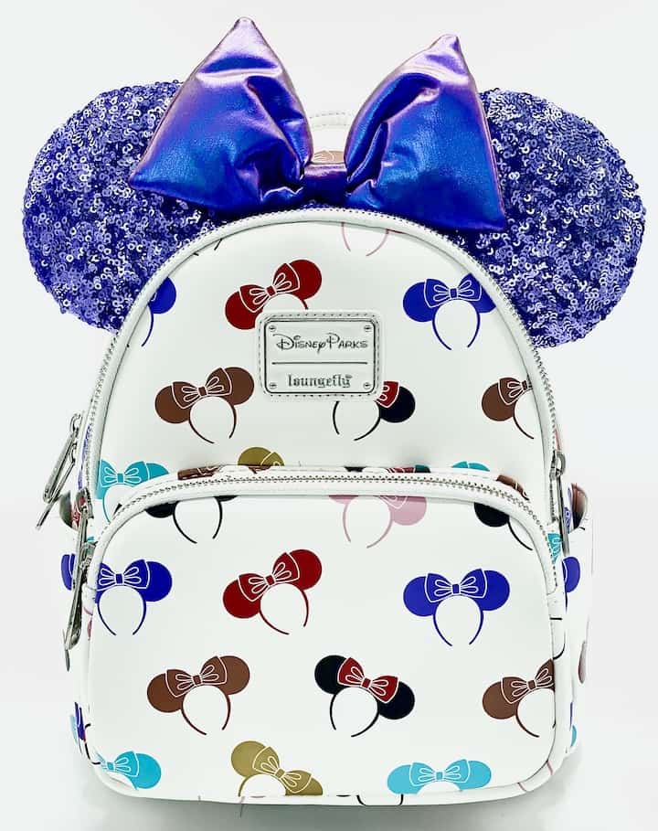 Loungefly Disney Parks Ear Headband Mini Backpack Ears Holder AOP Bag With Ears