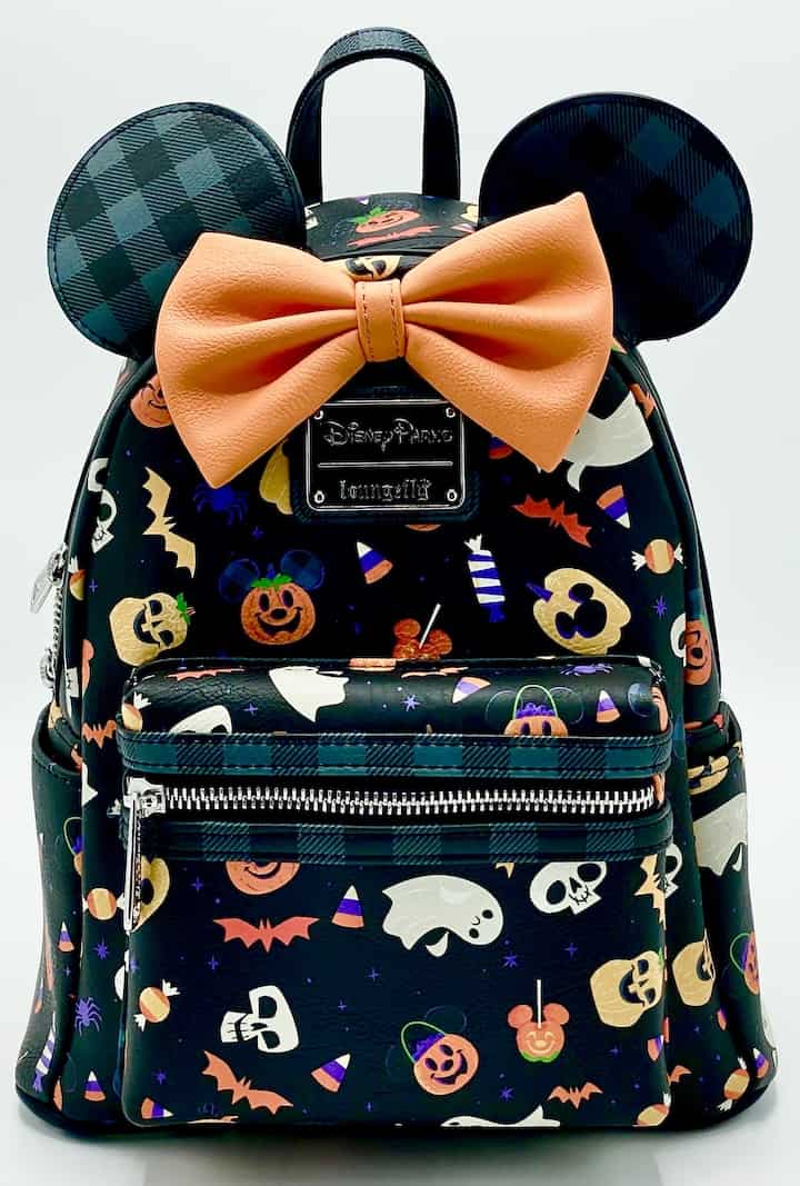 Loungefly Disney Parks Halloween Mini Backpack 2021 Tricks Treats Bag Front Full View