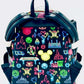 Loungefly Disney Parks Neon Mini Backpack Park Life Attraction Icons Back