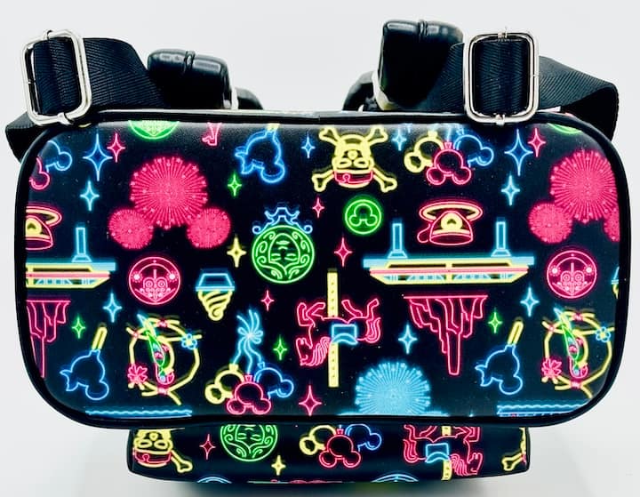 Loungefly Disney Parks Neon Mini Backpack Park Life Attraction Icons Base
