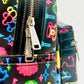 Loungefly Disney Parks Neon Mini Backpack Park Life Attraction Icons Zips