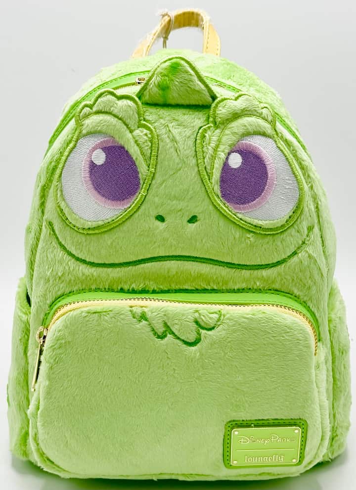 Loungefly Disney Parks Pascal Cosplay Mini Backpack Rapunzel Bag Front Full View