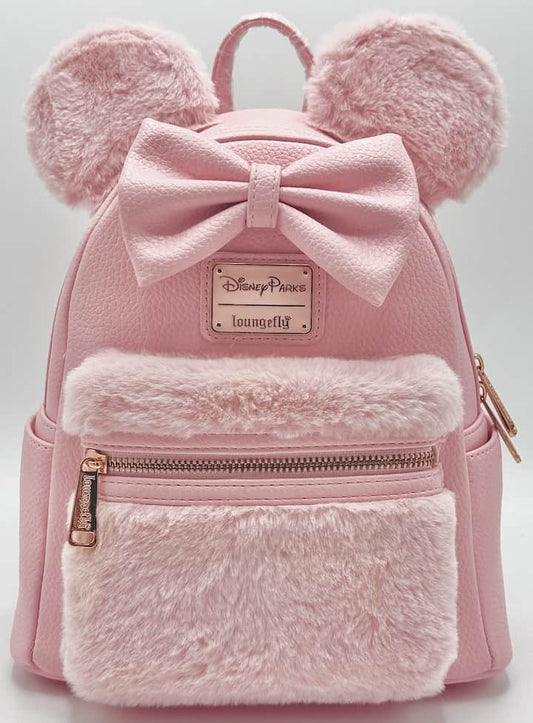 Loungefly Disney Parks Piglet Pink Mini Backpack Minnie Mouse Bag Front Full View