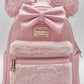 Loungefly Disney Parks Piglet Pink Mini Backpack Minnie Mouse Bag Front Full View