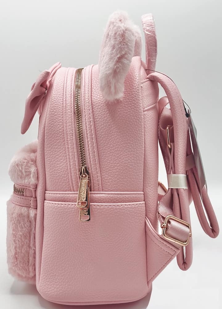 Loungefly Disney Parks Piglet Pink Mini Backpack Minnie Mouse Bag Left Side