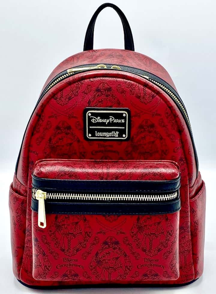 Loungefly Disney Parks Pirates of the Caribbean Mini Backpack Redd Bag Front Full View
