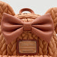 Loungefly Disney Parks Pumpkin Spice Mini Backpack Minnie Mouse Bag Front Bow