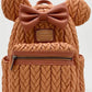 Loungefly Disney Parks Pumpkin Spice Mini Backpack Minnie Mouse Bag Front Full View