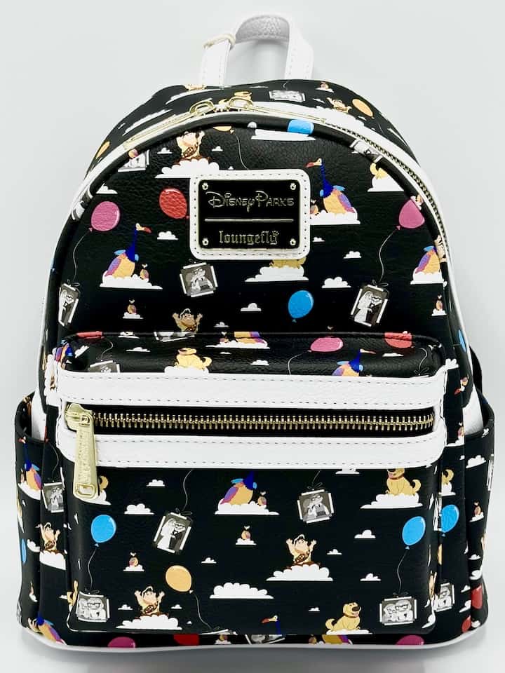 Loungefly Disney Parks Up Mini Backpack Pixar AOP Balloons Bag
