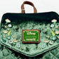 Loungefly Disney Peter Pan Quilted Velvet Mini Backpack Tinkerbell Bag Front Logo