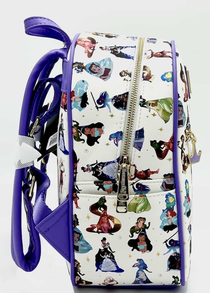 Loungefly Disney Princess Dress Mini Backpack AOP Scenes Bag Right Side