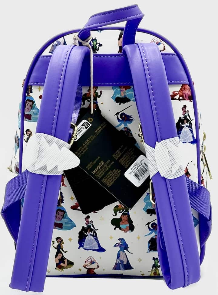 Loungefly Disney Princess Dress Mini Backpack AOP Scenes Bag Straps