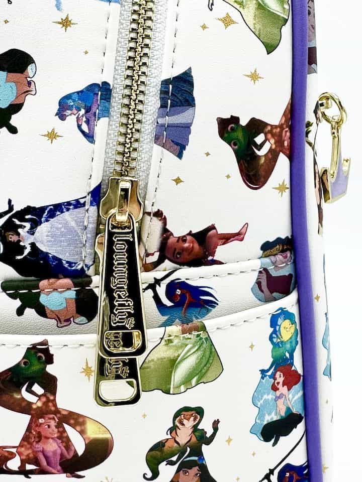Loungefly Disney Princess Dress Mini Backpack AOP Scenes Bag Zips