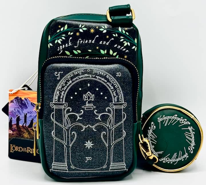 Loungefly Doors of Durin Crossbody Bag Lord of the Rings Front Full View