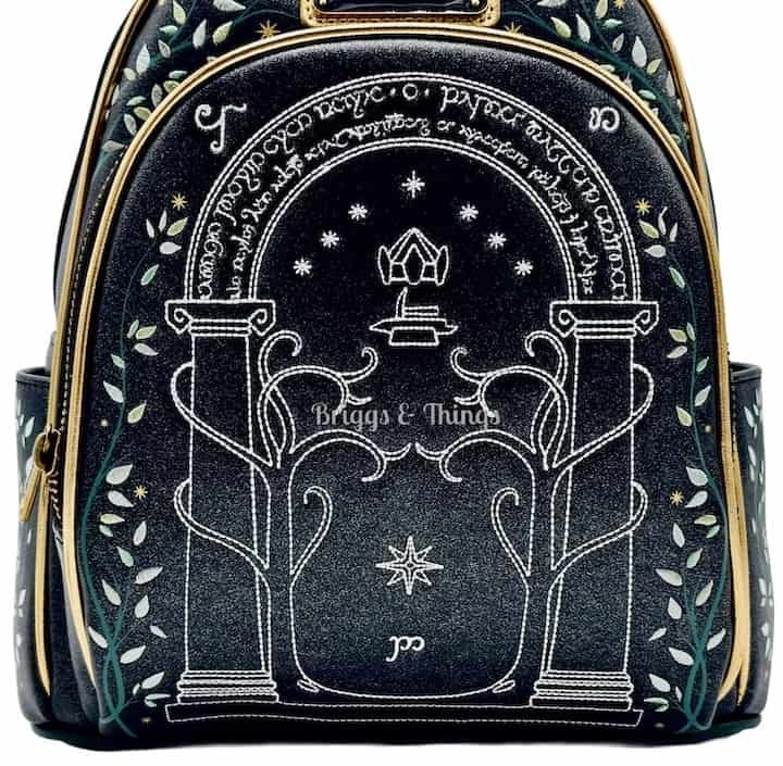 Loungefly Doors of Durin Mini Backpack Lord of the Rings Bag Front Pocket