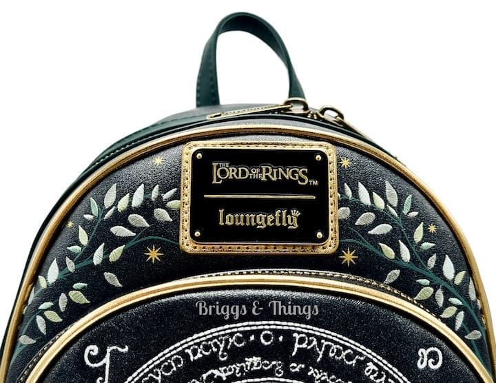 Loungefly Doors of Durin Mini Backpack Lord of the Rings Bag Front Top