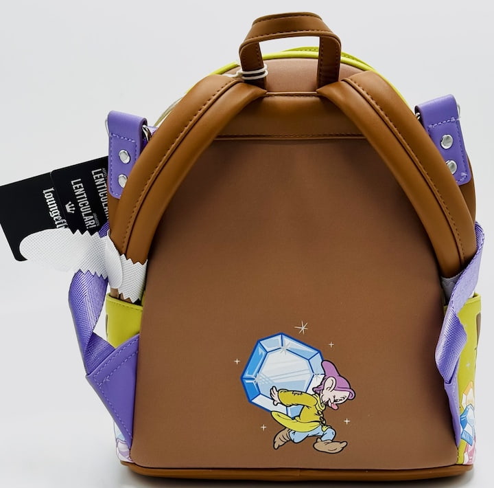 Loungefly Dopey Diamond Gemstone Mini Backpack Snow White Bag Back