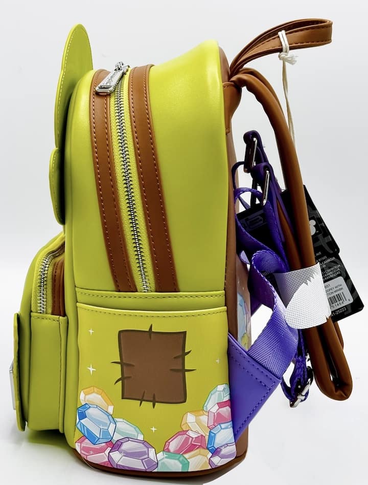 Loungefly Dopey Diamond Gemstone Mini Backpack Snow White Bag Left Side