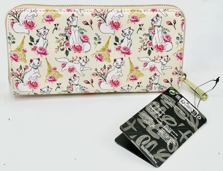 Loungefly Duchess in Paris Floral Wallet Disney The Aristocats Purse Back