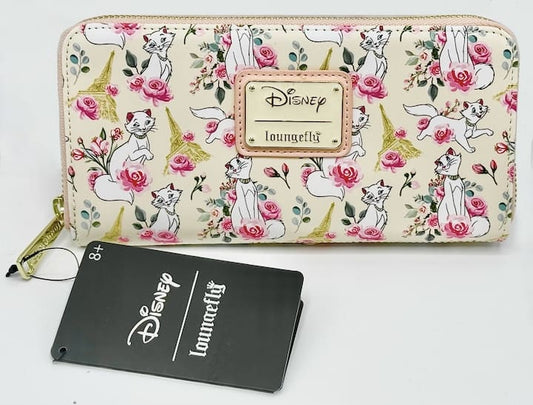 Loungefly Duchess in Paris Floral Wallet Disney The Aristocats Purse Front