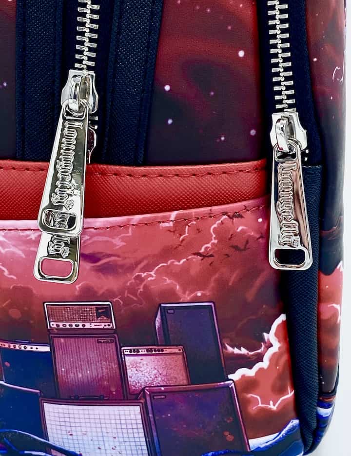 Loungefly Eddie Munson Mini Backpack Stranger Things Bag Zips