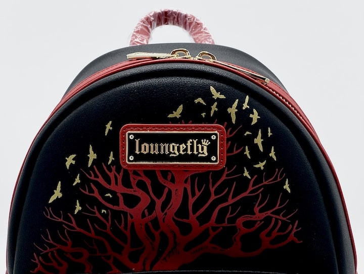 Loungefly Edgar Allen Poe Mini Backpack Horror Books Bag Front Enamel Logo