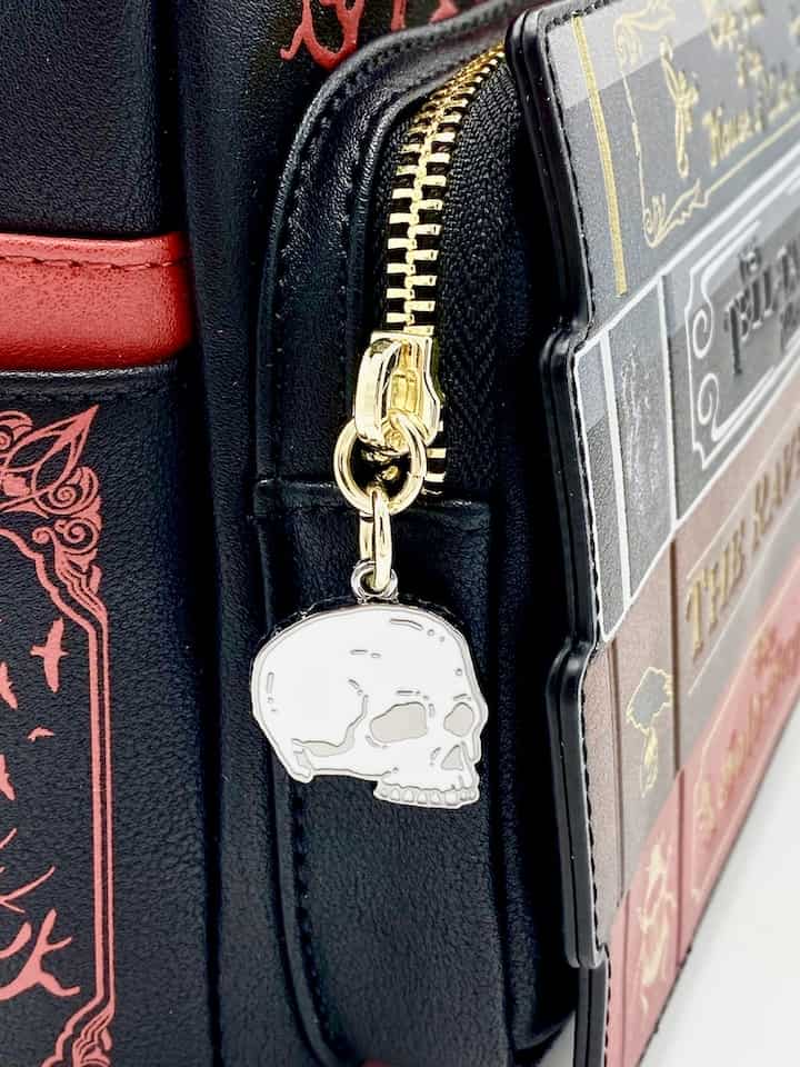 Loungefly Edgar Allen Poe Mini Backpack Horror Books Bag Skull Keyring