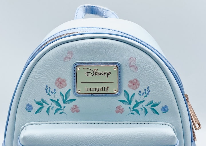 Loungefly Eeyore Floral Mini Backpack Disney Winnie the Pooh Bag Front Enamel Logo