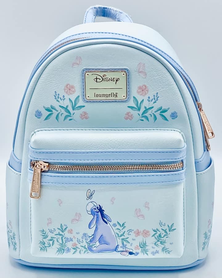 Loungefly Eeyore Floral Mini Backpack Disney Winnie the Pooh Bag Front Full View
