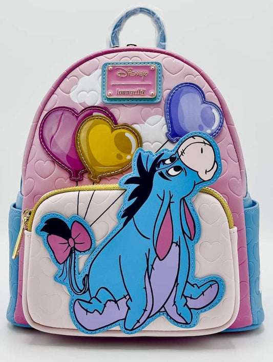Loungefly Eeyore Heart Balloons Mini Backpack Winnie the Pooh Bag Front Full View