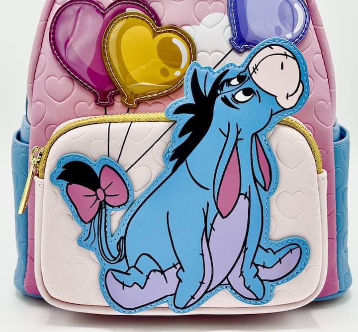 Loungefly Eeyore Heart Balloons Mini Backpack Winnie the Pooh Bag Front Pocket