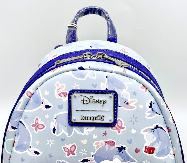 Loungefly Eeyore Piglet Butterfly Mini Backpack Disney Winnie the Pooh Front Logo