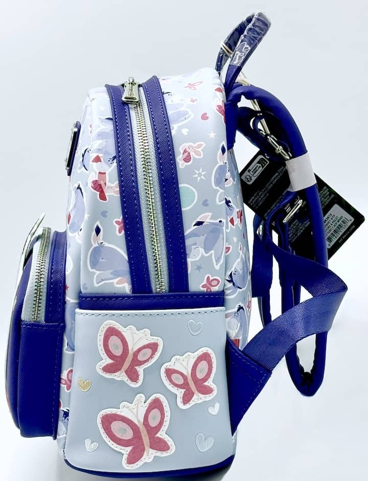 Loungefly Eeyore Piglet Butterfly Mini Backpack Disney Winnie the Pooh Left Side