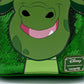 Loungefly Elliot Sequin Mini Backpack Disney Pete's Dragon Bag Front Face Applique Bottom Close Up
